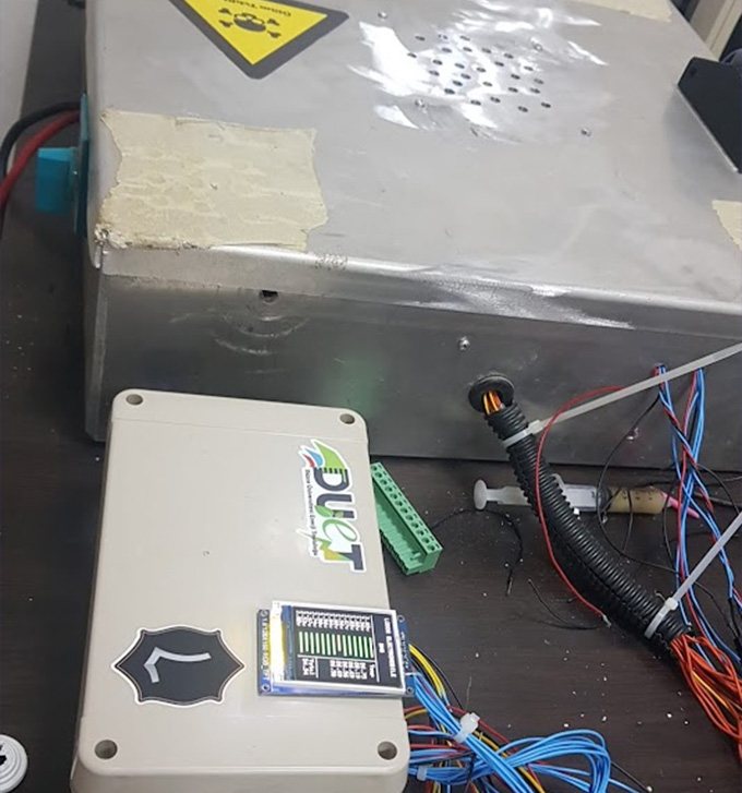 Electronics enclosure during development